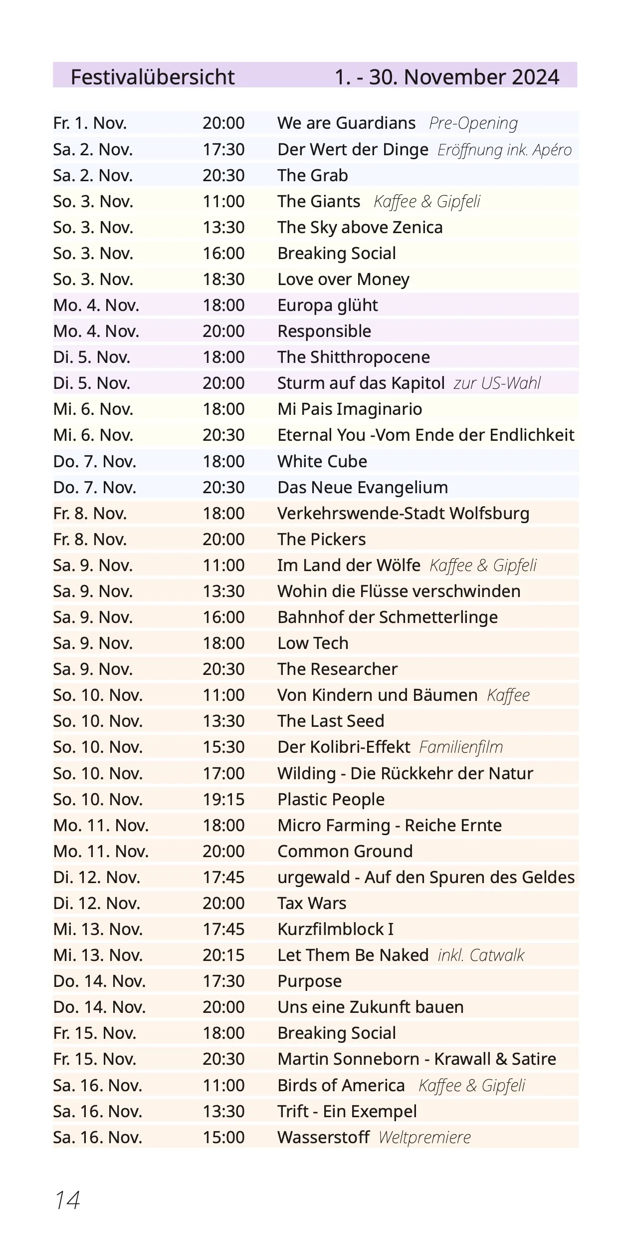 Programme brochure, spread 5