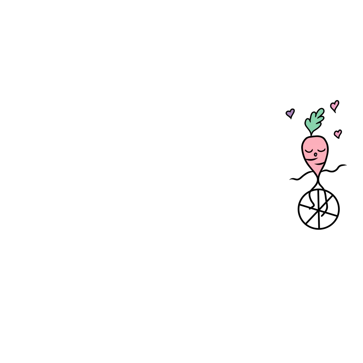 Love beet drawing