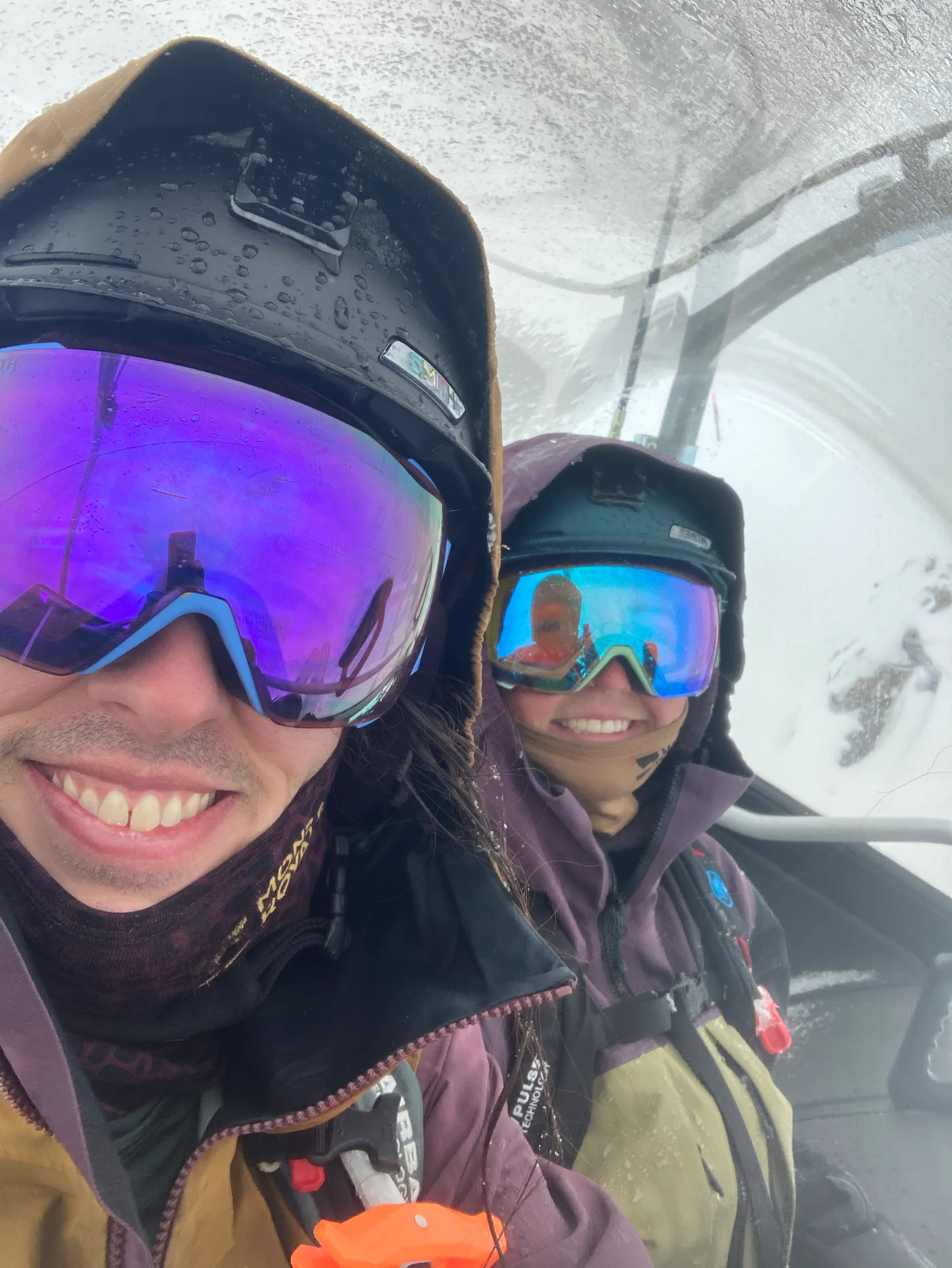Riley and Denise skiing in Tomamu, Hokkaido
