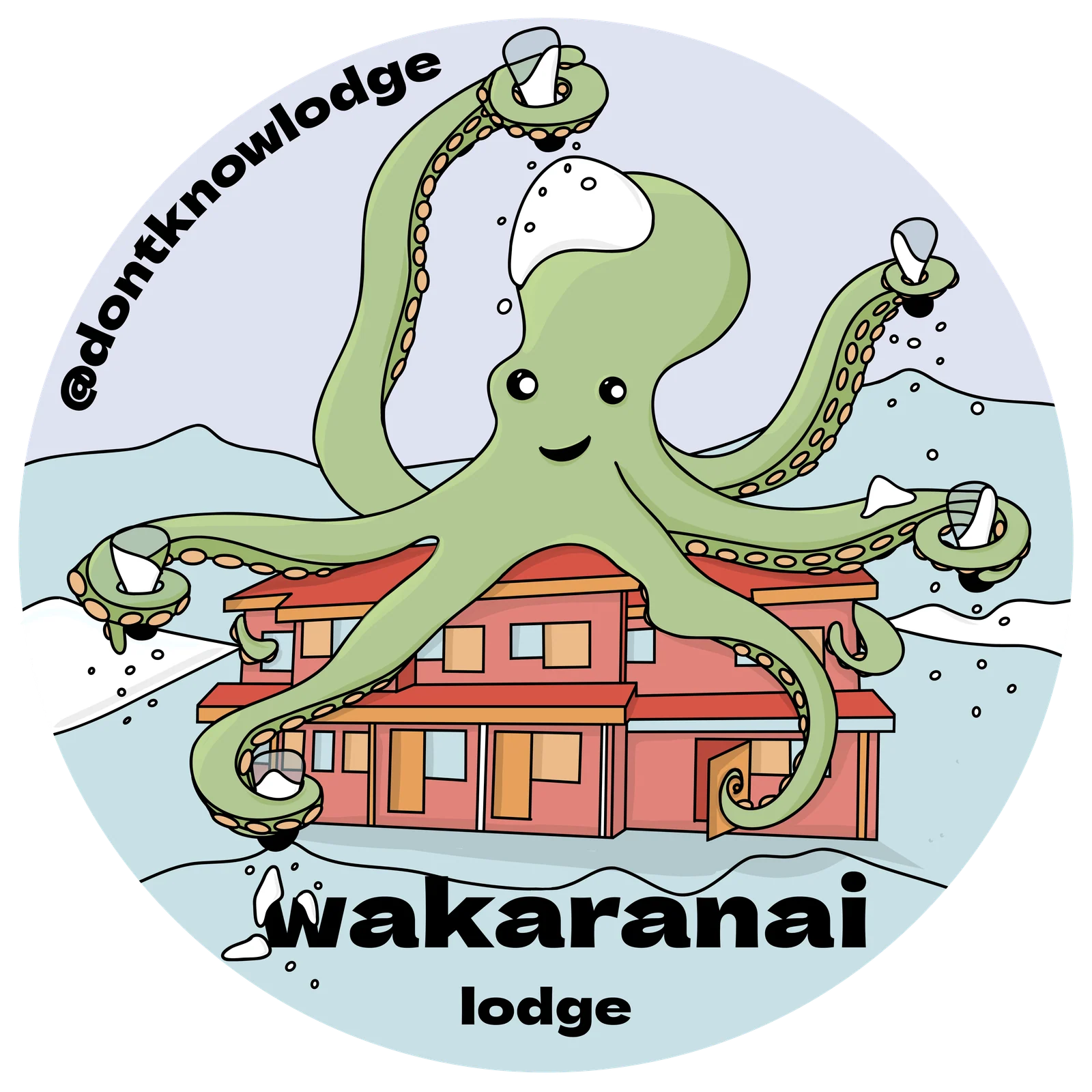 Wakaranai Lodge kraken sticker
